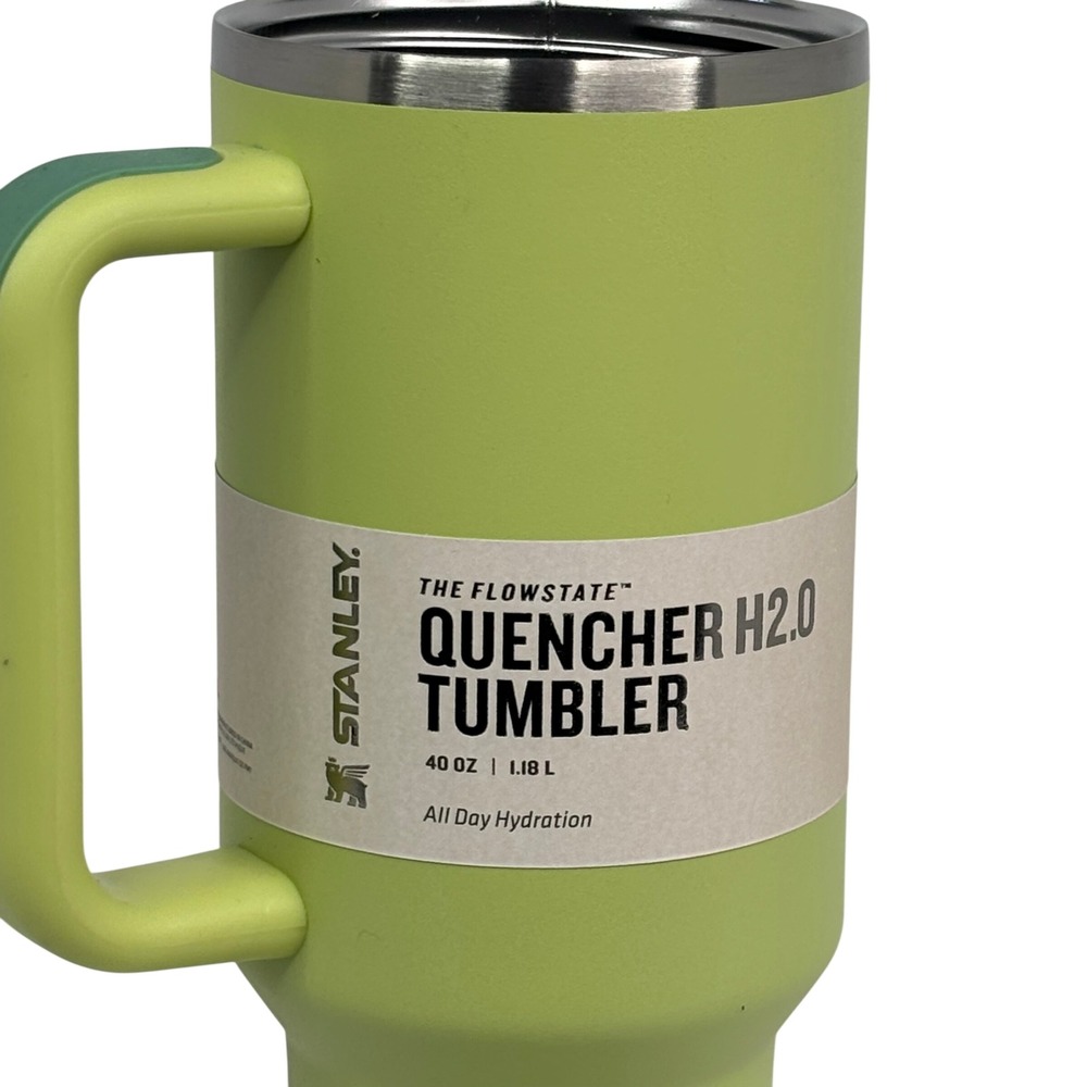 Stanley Quencher H2.0 40oz Tumbler FlowState Lime Green Travel Mug Cup Handle - Picture 3 of 10